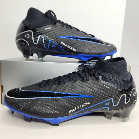 Nike Zoom Superfly 9 Elite FG Black/Hyper Royal Size 12 Men